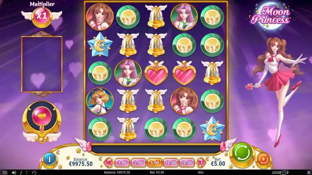 Play’n Go(플레이앤고)의 Moon Princess 게임 플레이 화면
