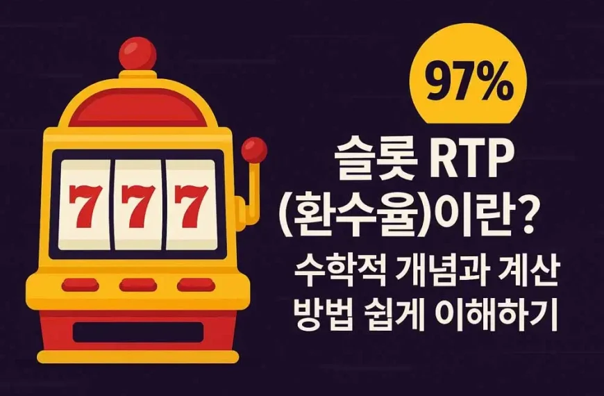슬롯 RTP 환수율 97% 개념을 설명하는 슬롯머신