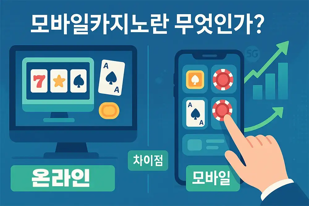 PC 온라인 vs 모바일카지노, 스마트폰 터치 UI, 5G, 암호화폐
