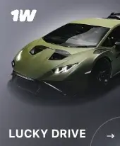 1win LUCKY DRIVE 프로모션 - Lamborghini Huracán STO 슈퍼카 추첨 이벤트
