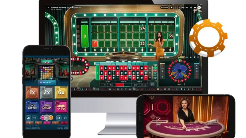 Live casino apps on smartphone and desktop screen