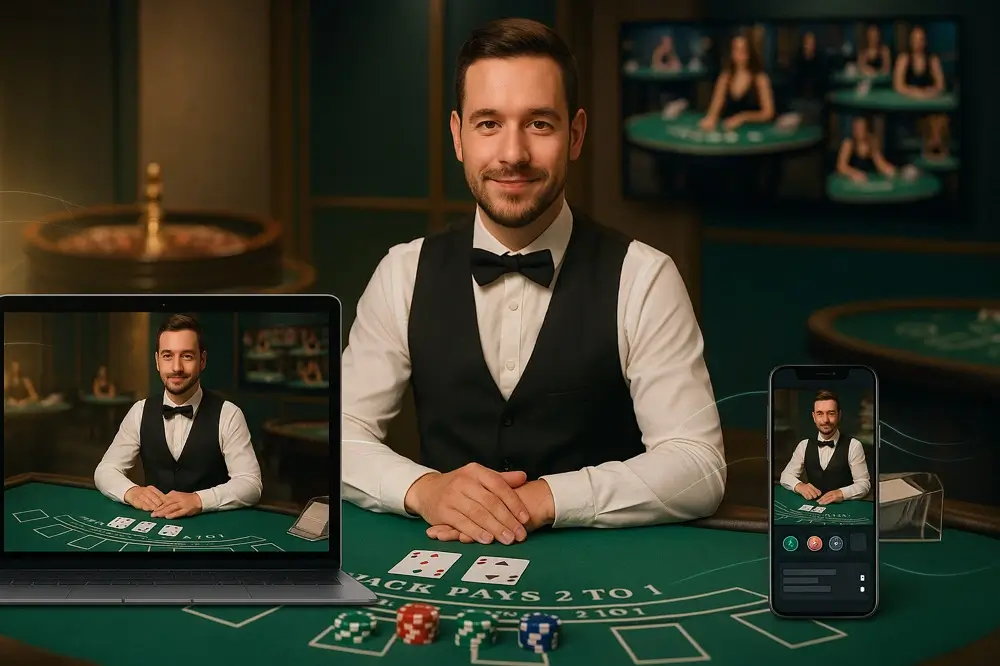 Live blackjack dealer streaming online